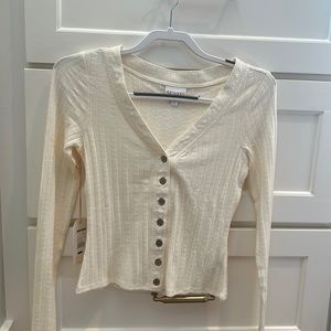 A sweater button up never have worn it got it for a present